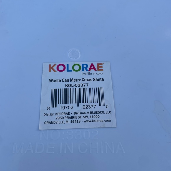KOLORAE Merry Christmas Waste Can Garbage Can for Home, Office, - Picture 3 of 3